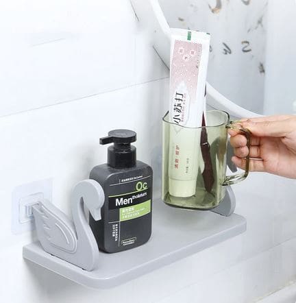 Swan Floating Shelf, Kitchen And Bathroom Storage Shelf, Multifunctional Storage Rack, Household Kitchen Bathroom Organizer Shelf, Wall Hanging Seasoning Storage Shelf, Wall Mounted Storage Organizer, Multipurpose Floating Shelf Swan Floating Shelf, Kitchen And Bathroom Storage Shelf, Multifunctional Storage Rack, Household Kitchen Bathroom Organizer Shelf, Wall Hanging Seasoning Storage Shelf, Wall Mounted Storage Organizer, Multipurpose Floating Shelf